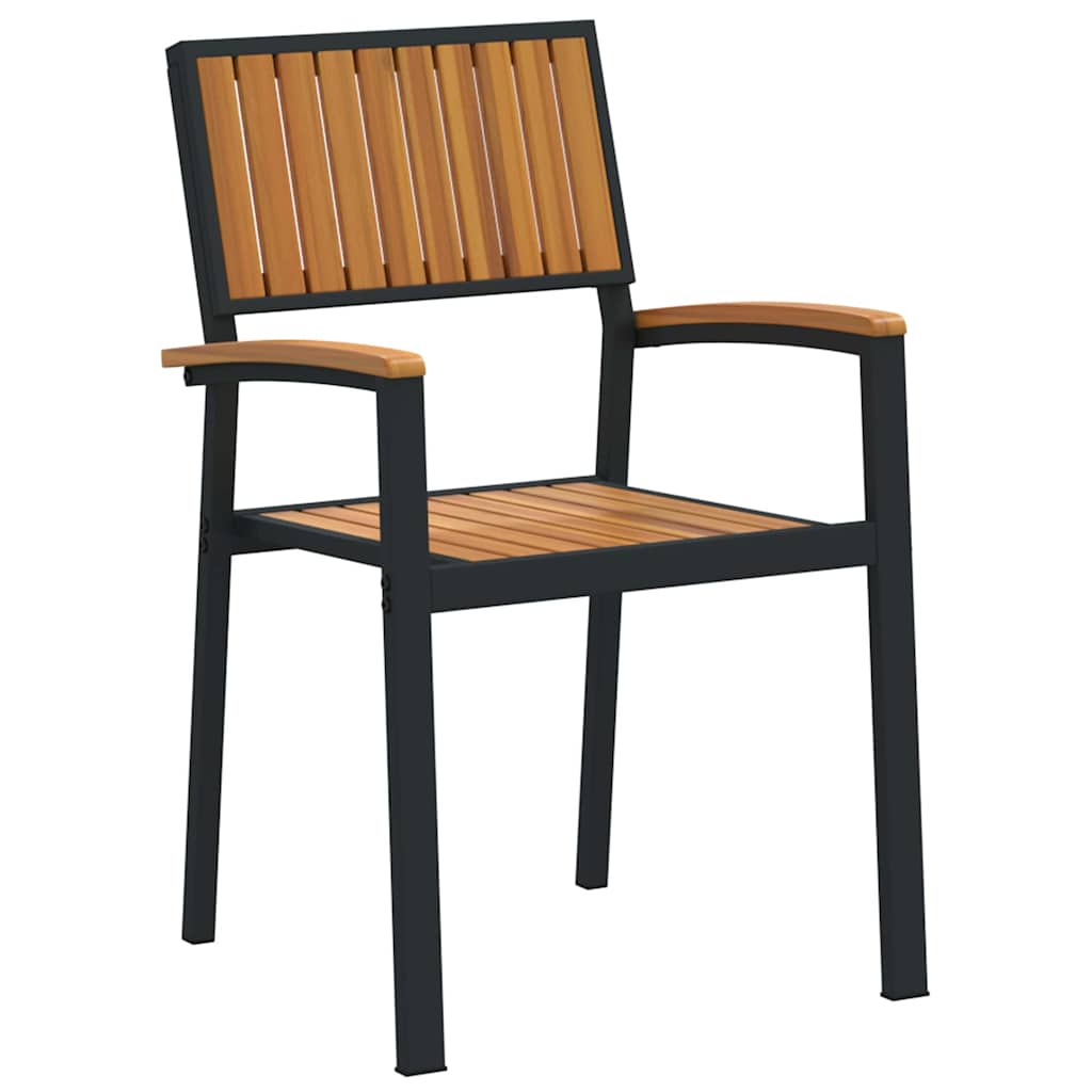vidaXL Stacking Chair 6 pcs Brown 56 x 57 x 87 cm Solid Acacia Wood