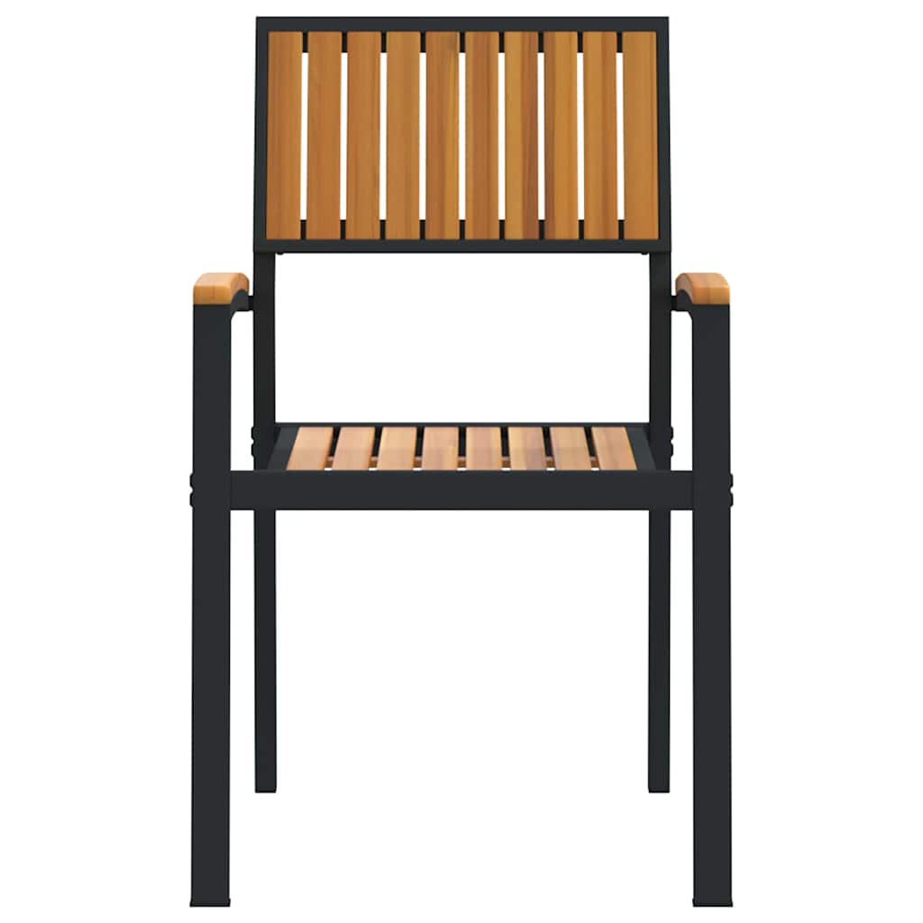 vidaXL Stacking Chair 6 pcs Brown 56 x 57 x 87 cm Solid Acacia Wood