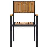 vidaXL Stacking Chair 6 pcs Brown 56 x 57 x 87 cm Solid Acacia Wood