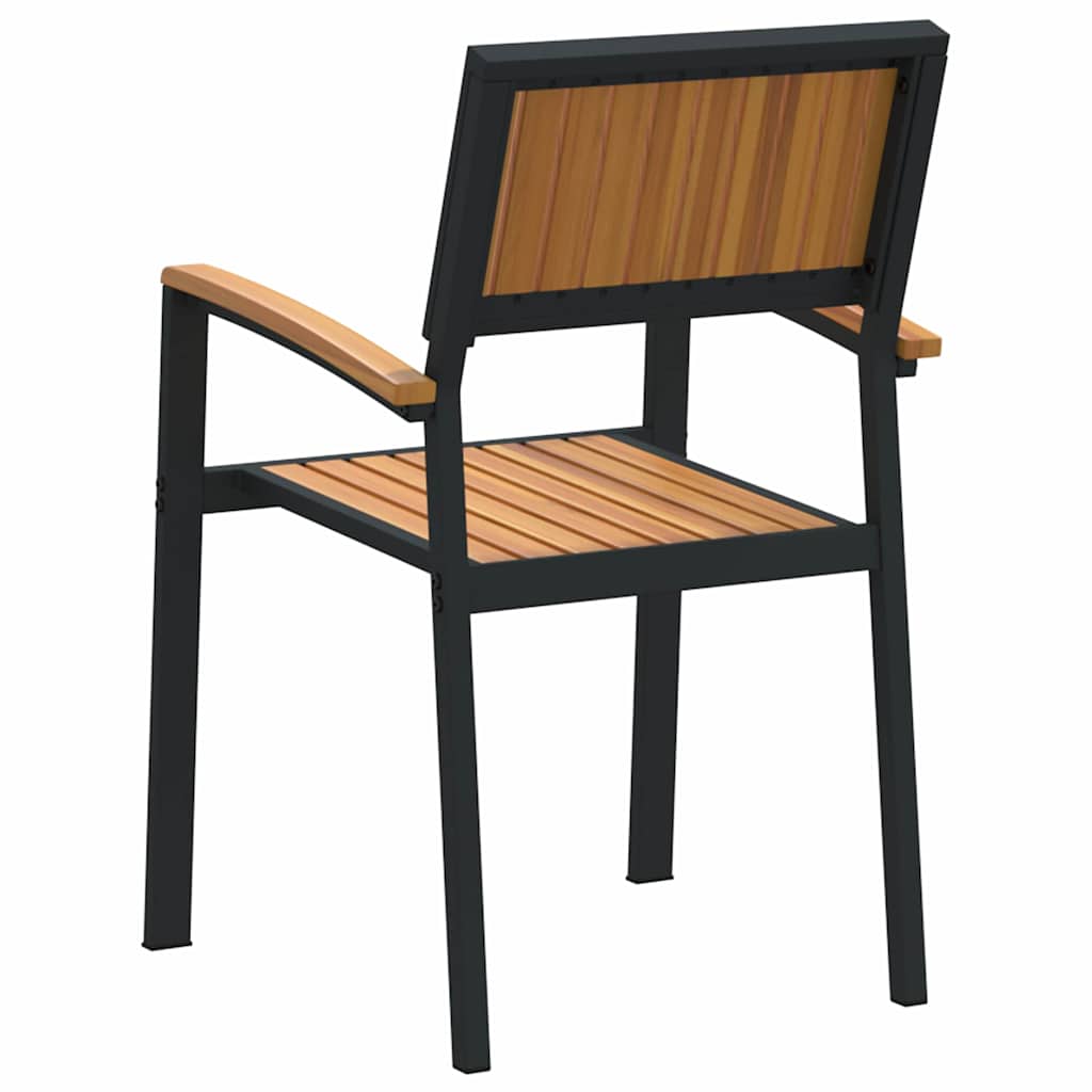 vidaXL Stacking Chair 6 pcs Brown 56 x 57 x 87 cm Solid Acacia Wood