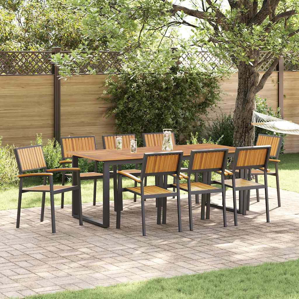 vidaXL Stacking Chair 6 pcs Brown 56 x 57 x 87 cm Solid Acacia Wood
