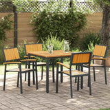 vidaXL Garden Dining Set 3 pcs Black Solid Acacia Wood