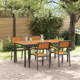 vidaXL Garden Dining Set 3 pcs Black Solid Acacia Wood