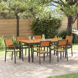 vidaXL Garden Dining Set 3 pcs Black Solid Acacia Wood