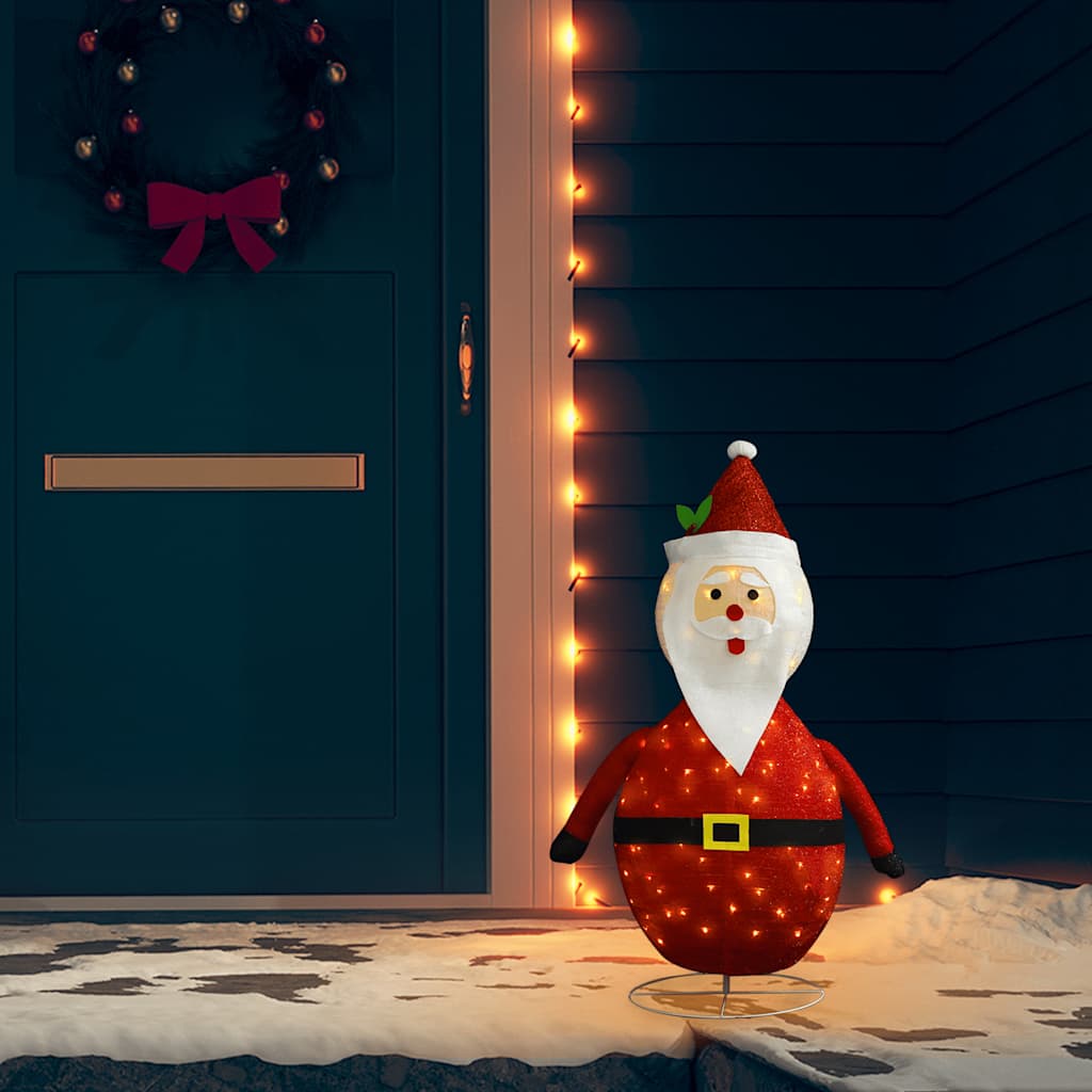 vidaXL Santa Claus Decorative LED 60 cm Luxurious Fabric