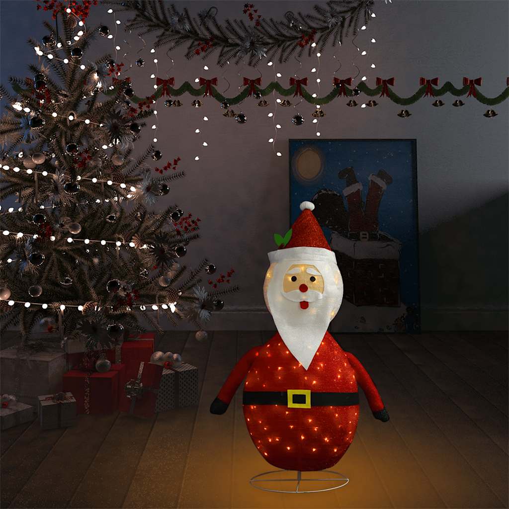 vidaXL Santa Claus Decorative LED 60 cm Luxurious Fabric