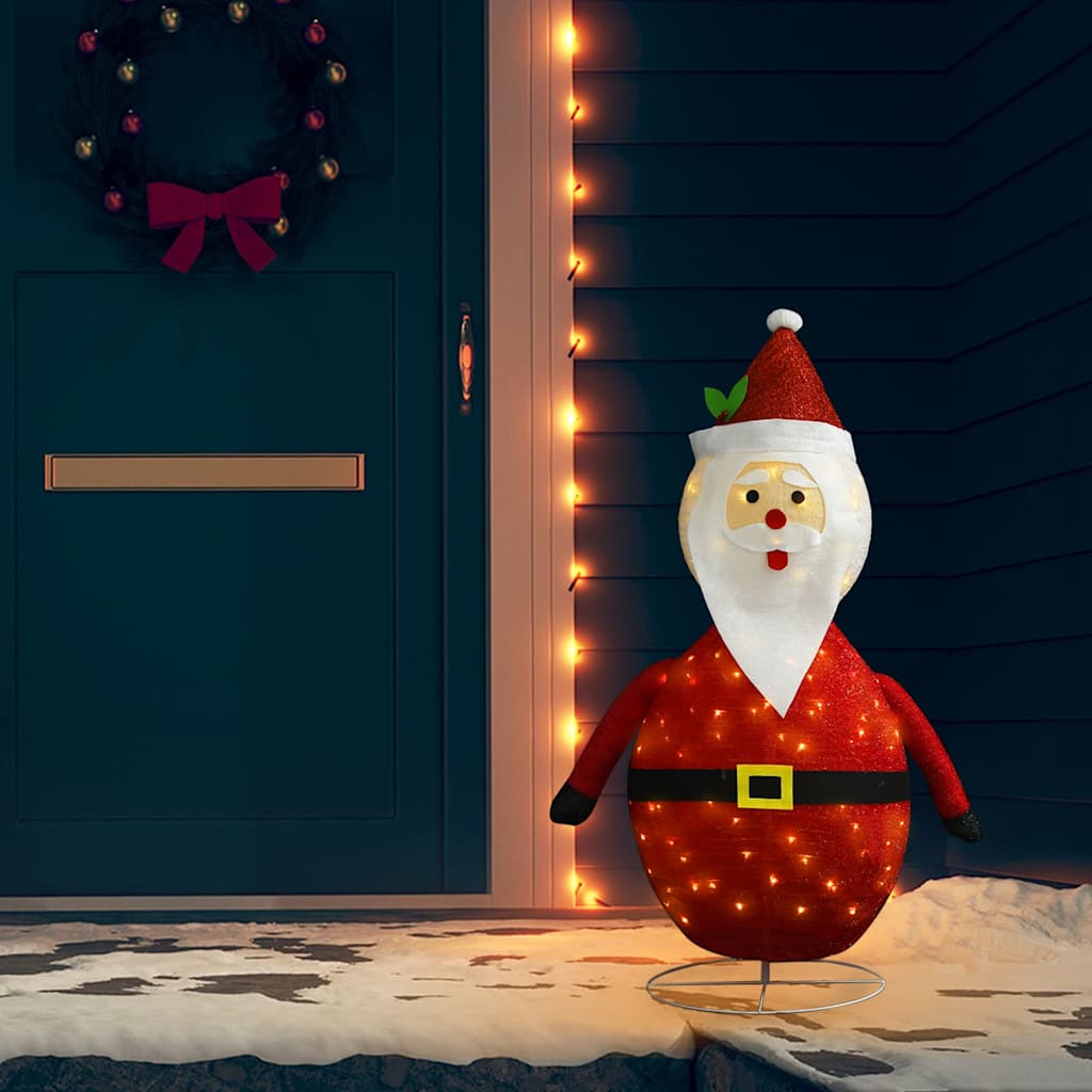 vidaXL Santa Claus Decorative LED 60 cm Luxurious Fabric