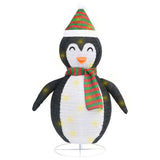 vidaXL Christmas Penguin decorative LED 60 cm luxurious fabric