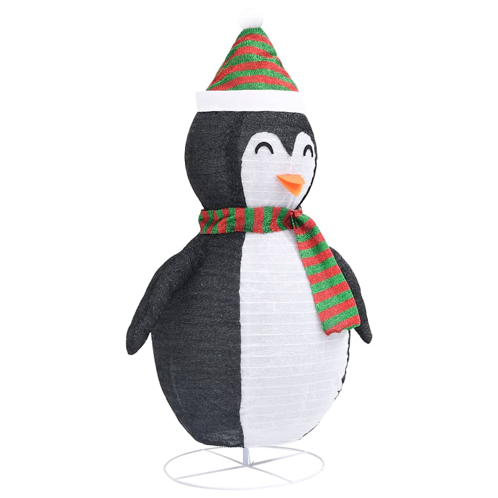 vidaXL Christmas Penguin decorative LED 60 cm luxurious fabric