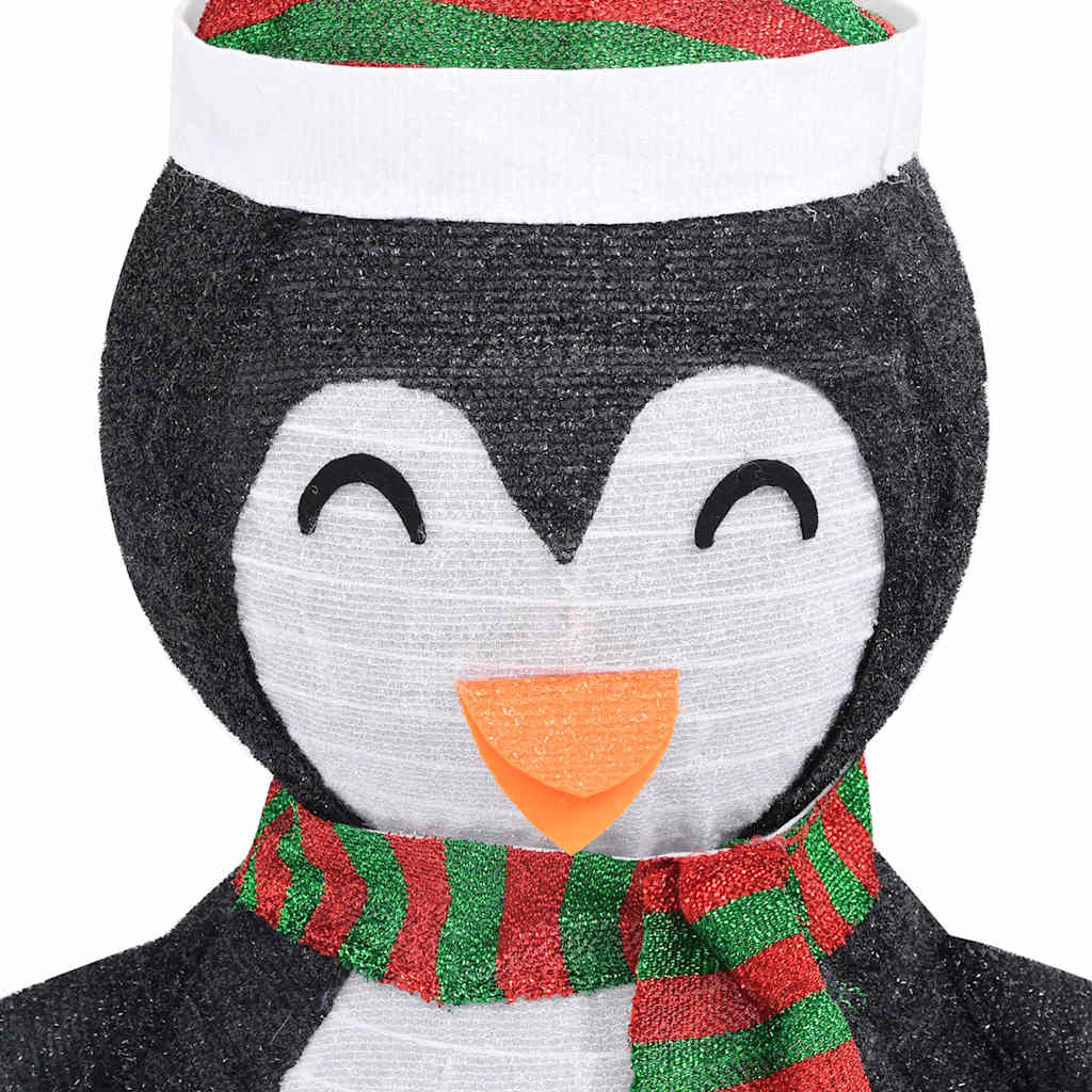 vidaXL Christmas Penguin decorative LED 60 cm luxurious fabric