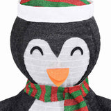 vidaXL Christmas Penguin decorative LED 60 cm luxurious fabric