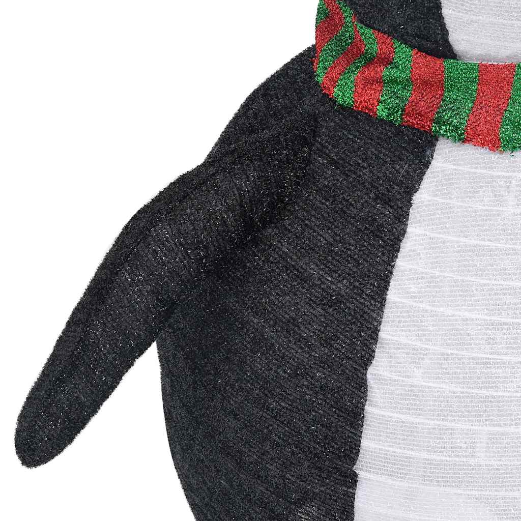 vidaXL Christmas Penguin decorative LED 60 cm luxurious fabric