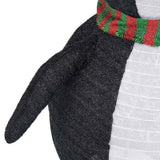 vidaXL Christmas Penguin decorative LED 60 cm luxurious fabric