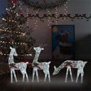 vidaXL Christmas Reindeer 6 pcs Warm White Mesh Gold