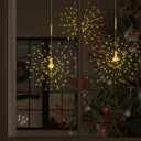 vidaXL Kerstverlichting vuurwerk 140 LED's buiten 20 cm warmwit