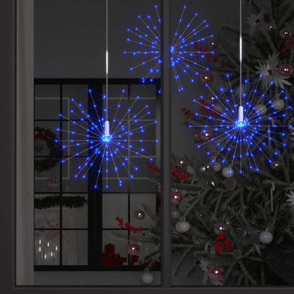 vidaXL Kerstverlichting vuurwerk 140 LED's buiten 20 cm warmwit