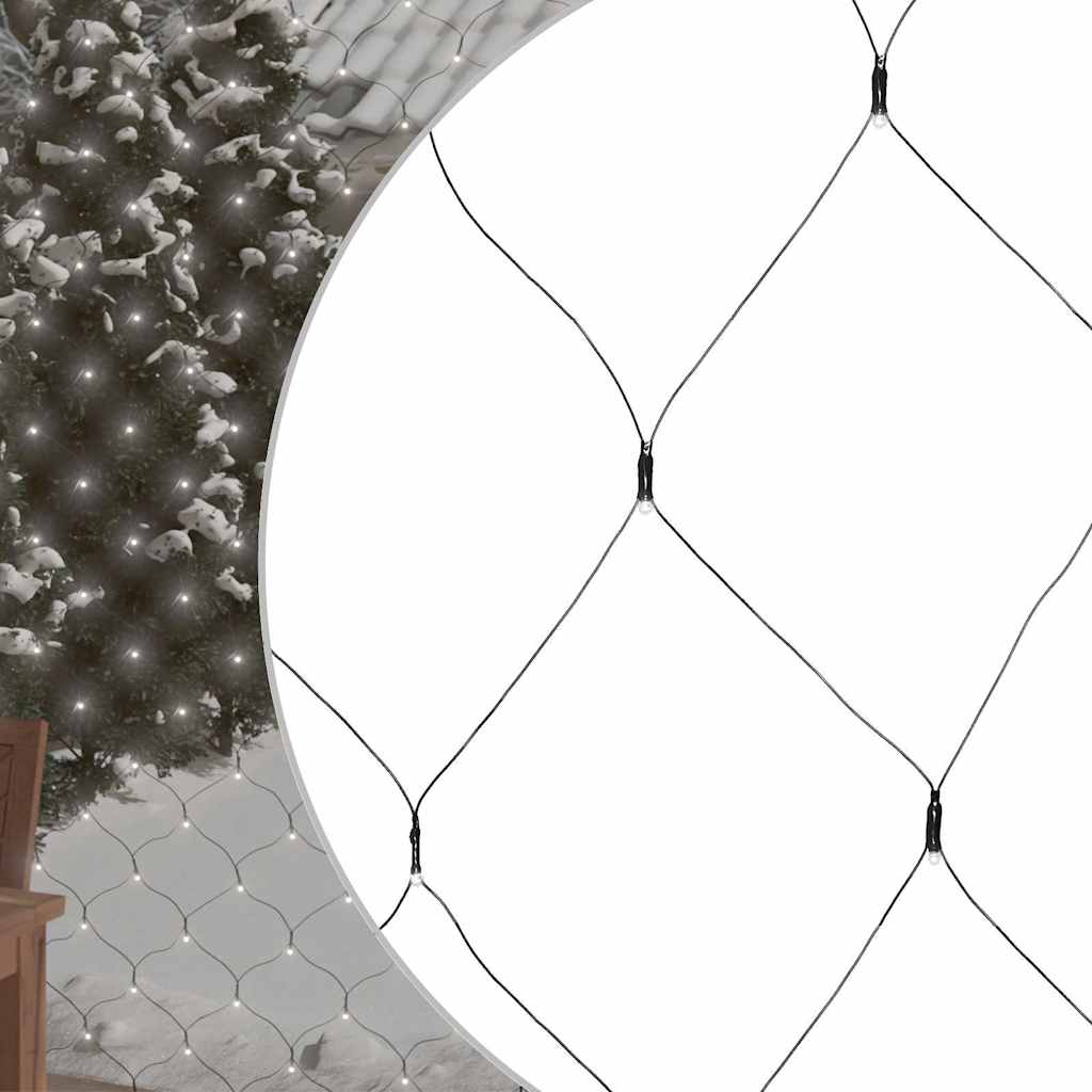 vidaXL Kerstnetverlichting 204 LED's binnen en buiten 3x2 m warmwit