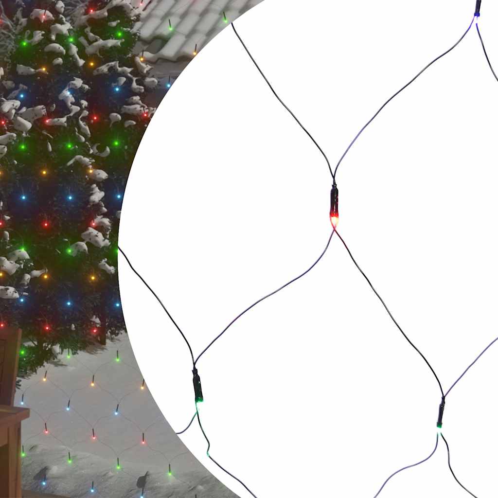 vidaXL Kerstnetverlichting 204 LED's binnen en buiten 3x2 m warmwit