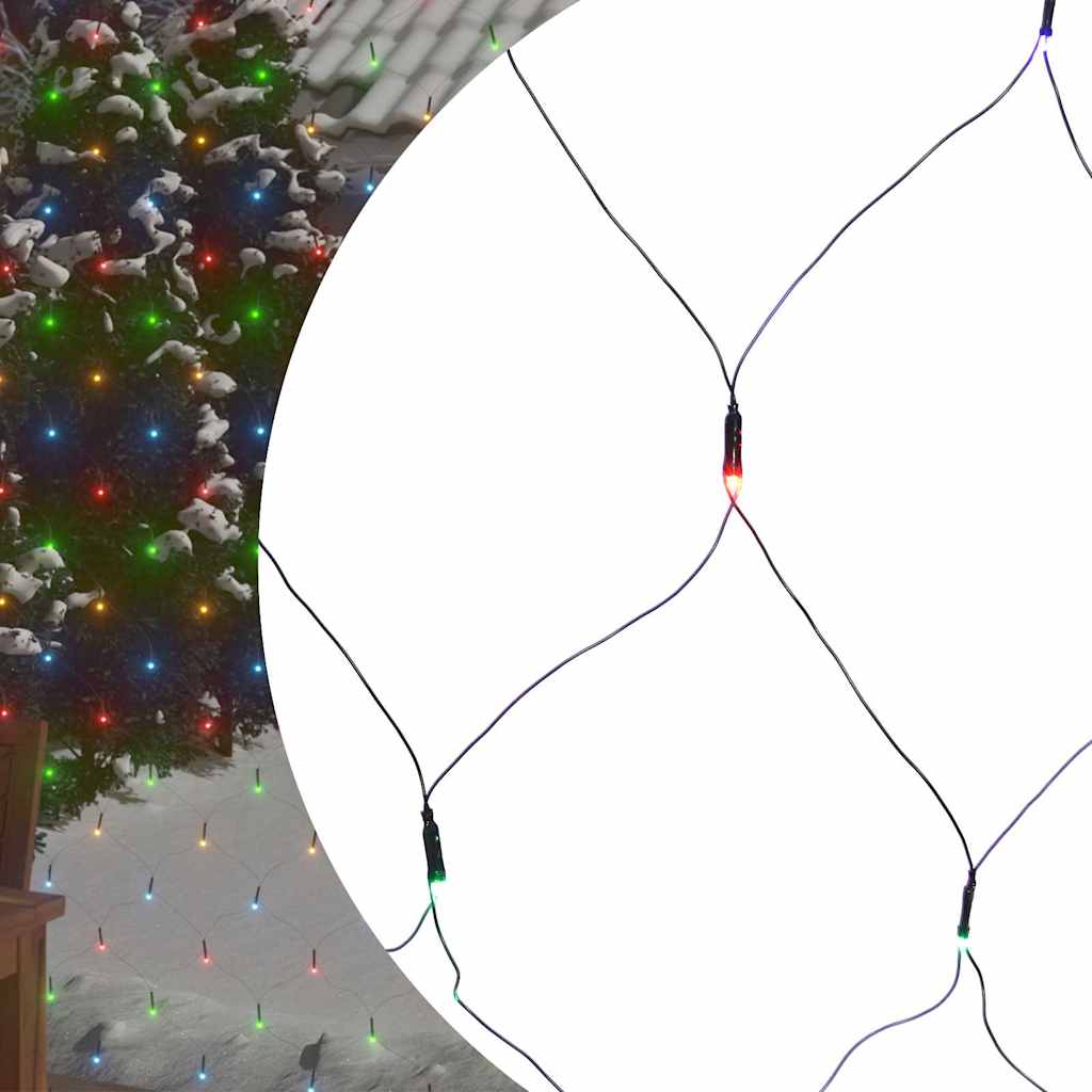 vidaXL Kerstnetverlichting 204 LED's binnen en buiten 3x2 m warmwit