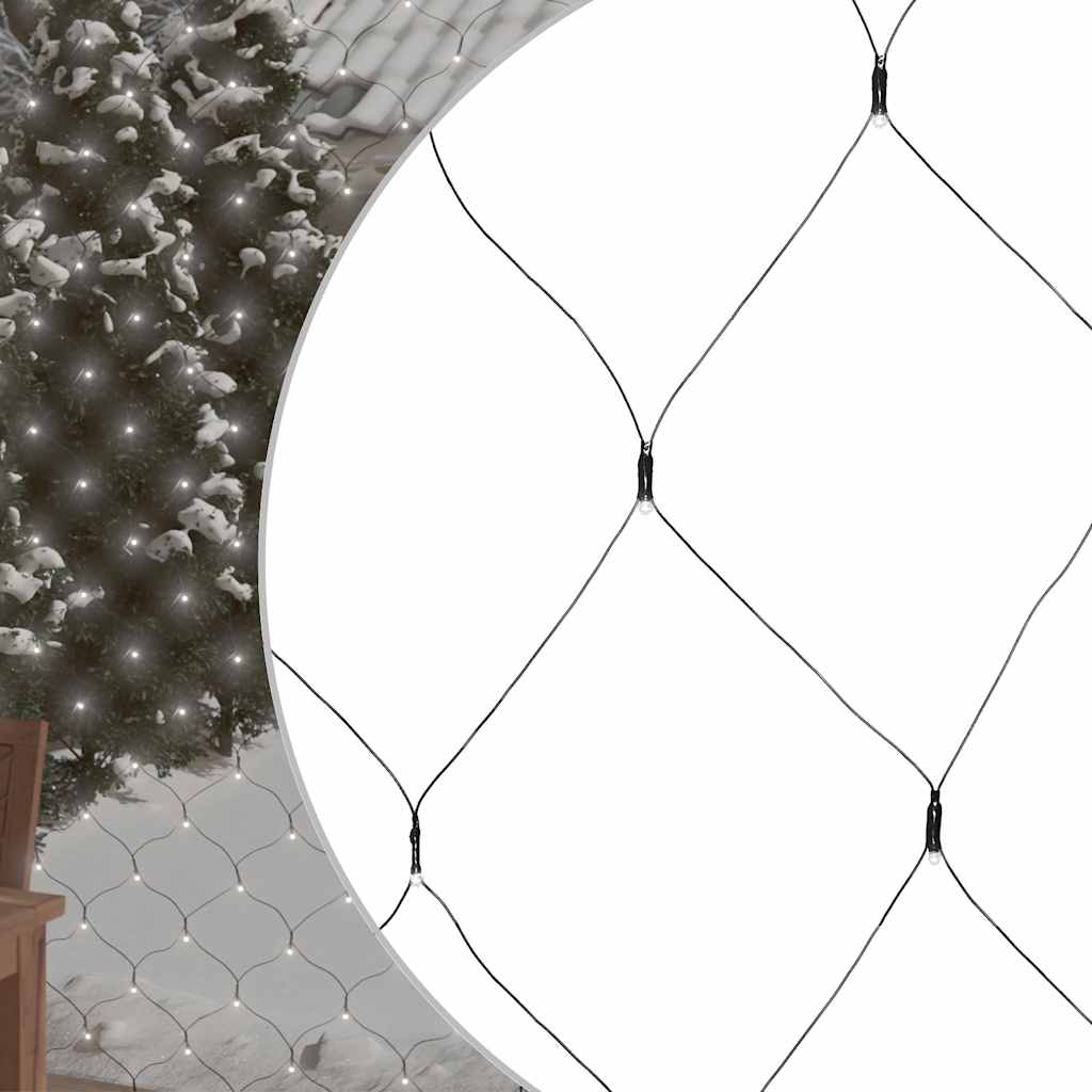 vidaXL Kerstnetverlichting 204 LED's binnen en buiten 3x2 m warmwit