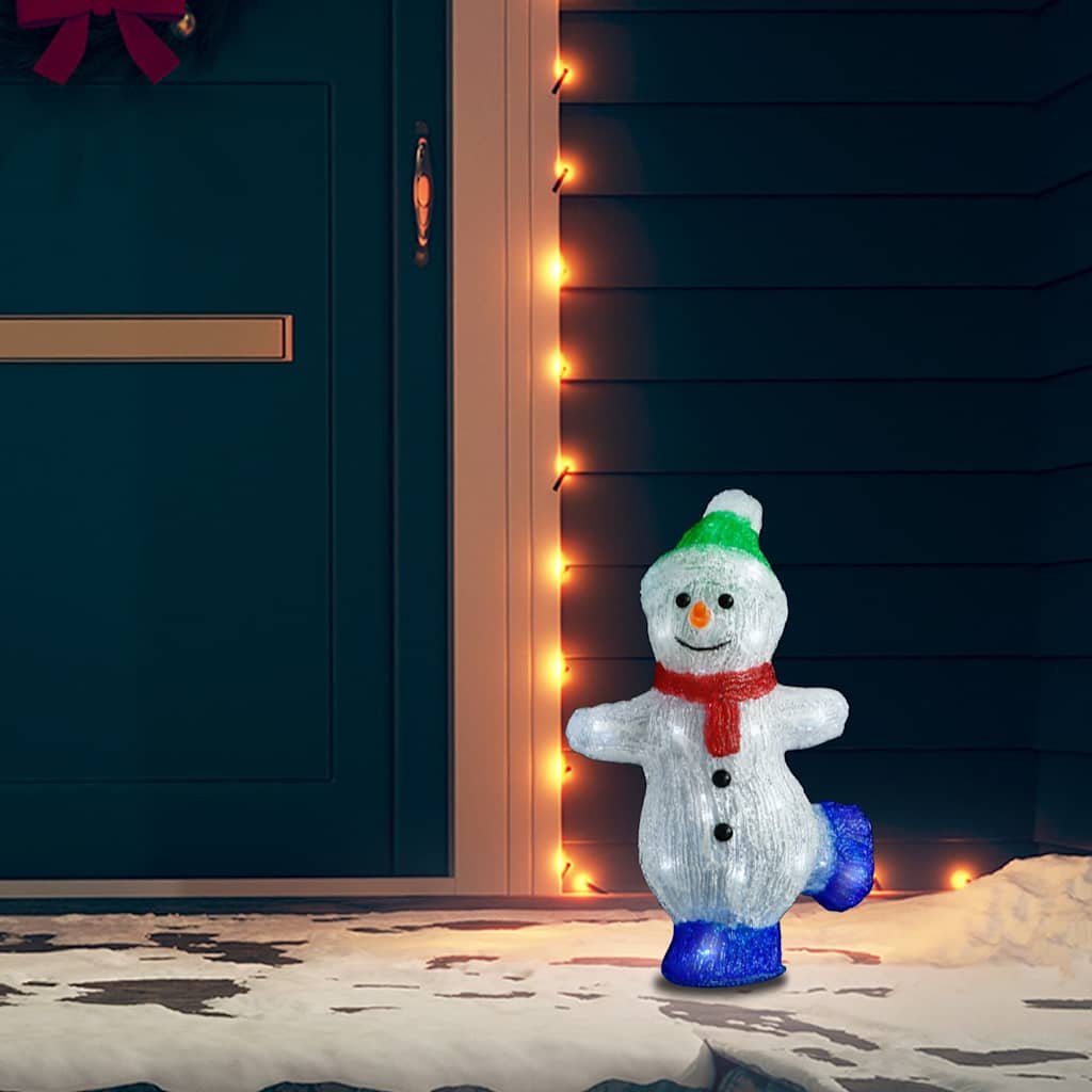 vidaXL Kerstfiguur kerstman LED binnen en buiten 28 cm acryl