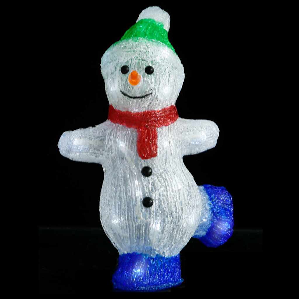 vidaXL Kerstfiguur kerstman LED binnen en buiten 28 cm acryl