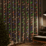 vidaXL Lichtsnoergordijn met 300 LED's en 8 functies 3x3 m warmwit