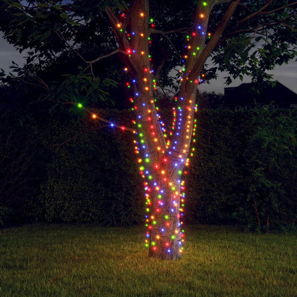 vidaXL Lichtsnoeren 2 st met 2x200 LED's solar binnen/buiten koudwit