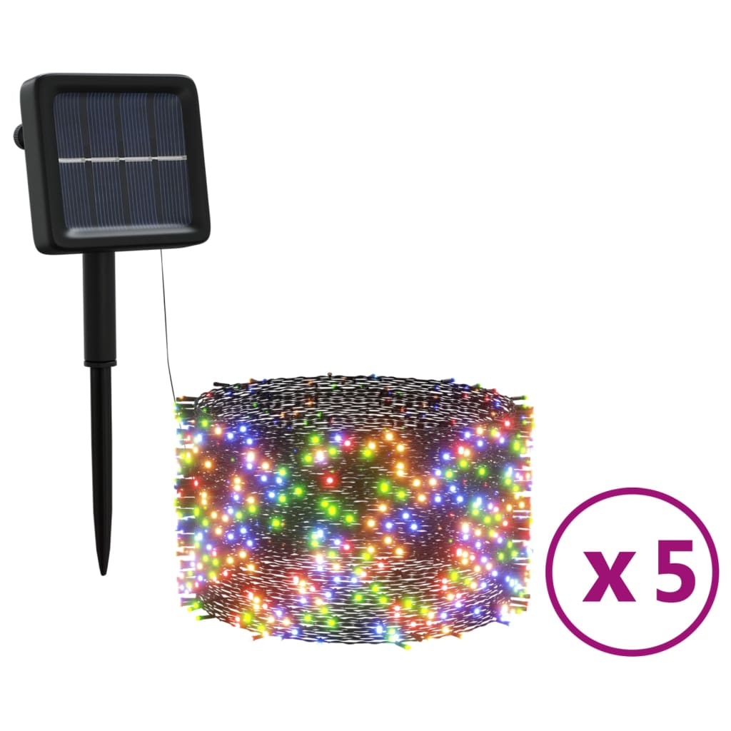 vidaXL Lichtsnoeren 2 st met 2x200 LED's solar binnen/buiten koudwit