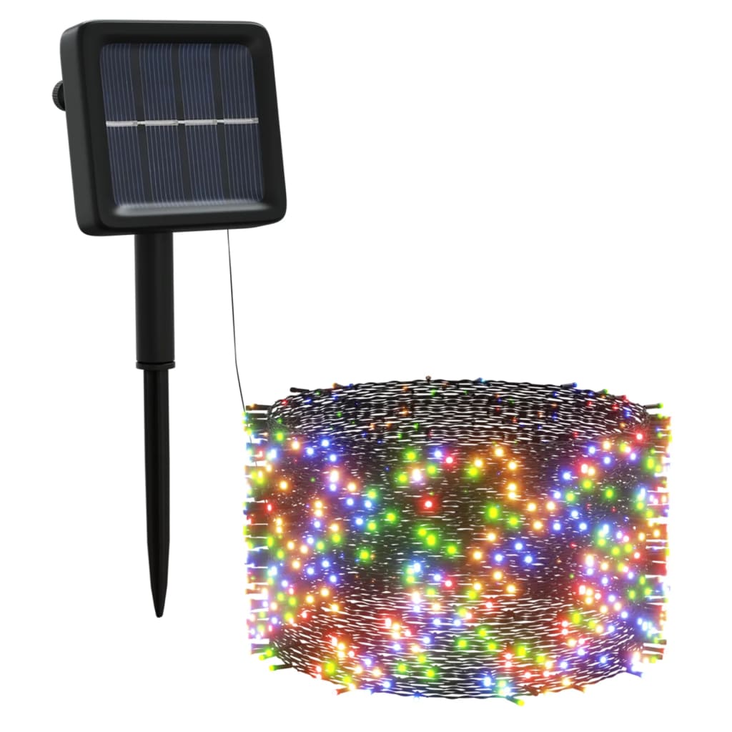 vidaXL Lichtsnoeren 2 st met 2x200 LED's solar binnen/buiten koudwit