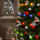 vidaXL Lichtsnoeren 2 st met 2x200 LED's solar binnen/buiten koudwit