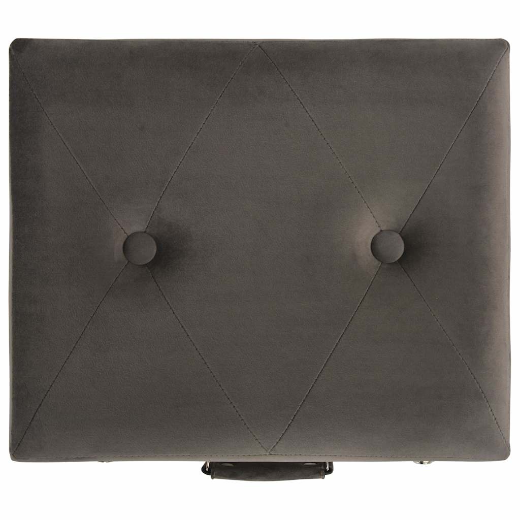 vidaXL Opbergkruk 40 cm fluweel mosterdgeel