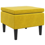 vidaXL Kruk met houten poten fluweel blauw