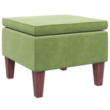 vidaXL Kruk met houten poten fluweel blauw