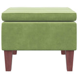 vidaXL Kruk met houten poten fluweel blauw