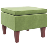 vidaXL Kruk met houten poten fluweel blauw