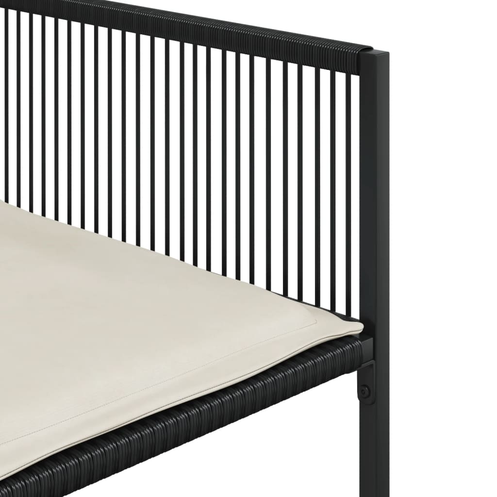 vidaXL 9-delige Tuinset poly rattan zwart