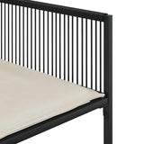 vidaXL 5-delige Tuinset met kussens poly rattan zwart