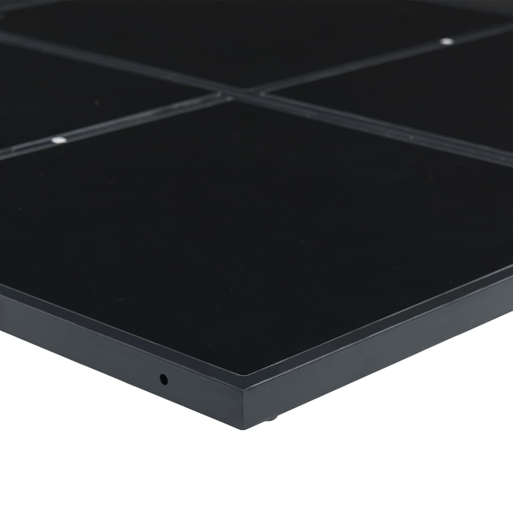 vidaXL 5-delige Tuinset met kussens poly rattan zwart