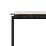 vidaXL 9-piece Garden Dining Set Poly Rattan Black