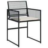 vidaXL 9-piece Garden Dining Set Poly Rattan Black
