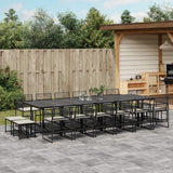 vidaXL 9-piece Garden Dining Set Poly Rattan Black