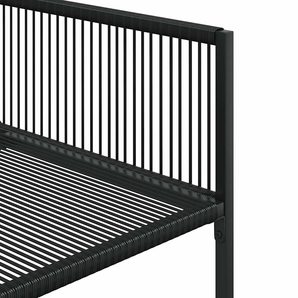 vidaXL 5-delige Tuinset poly rattan zwart