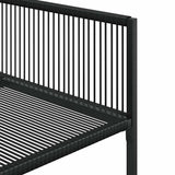 vidaXL 5-delige Tuinset poly rattan zwart