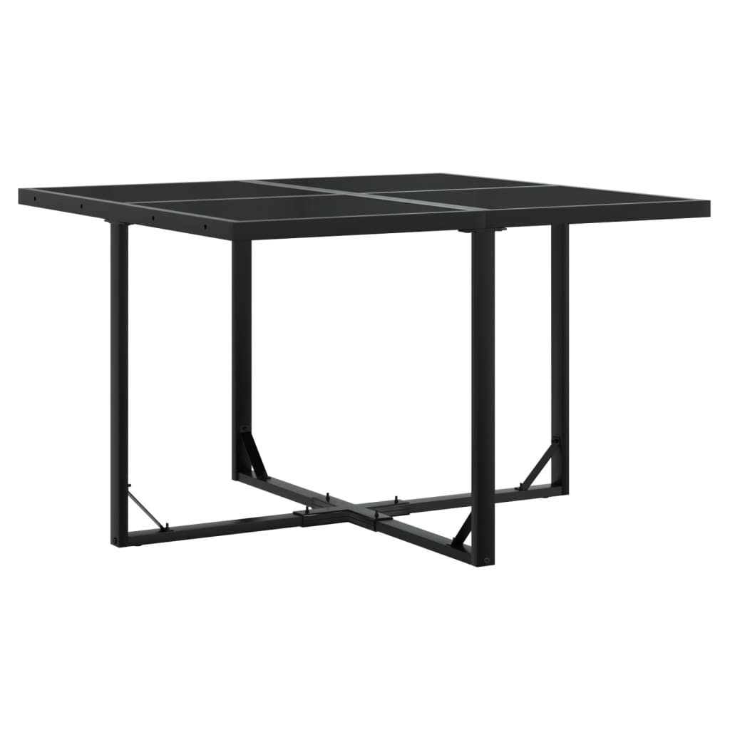 vidaXL 9-piece Garden Dining Set poly rattan black