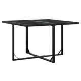 vidaXL 9-piece Garden Dining Set poly rattan black