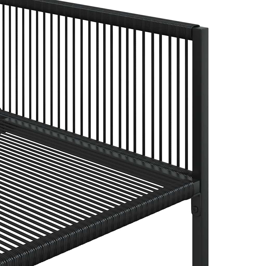 vidaXL 9-piece Garden Dining Set poly rattan black