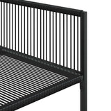vidaXL 9-piece Garden Dining Set poly rattan black