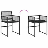 vidaXL 9-piece Garden Dining Set poly rattan black