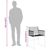 vidaXL 5-delige Tuinset poly rattan zwart